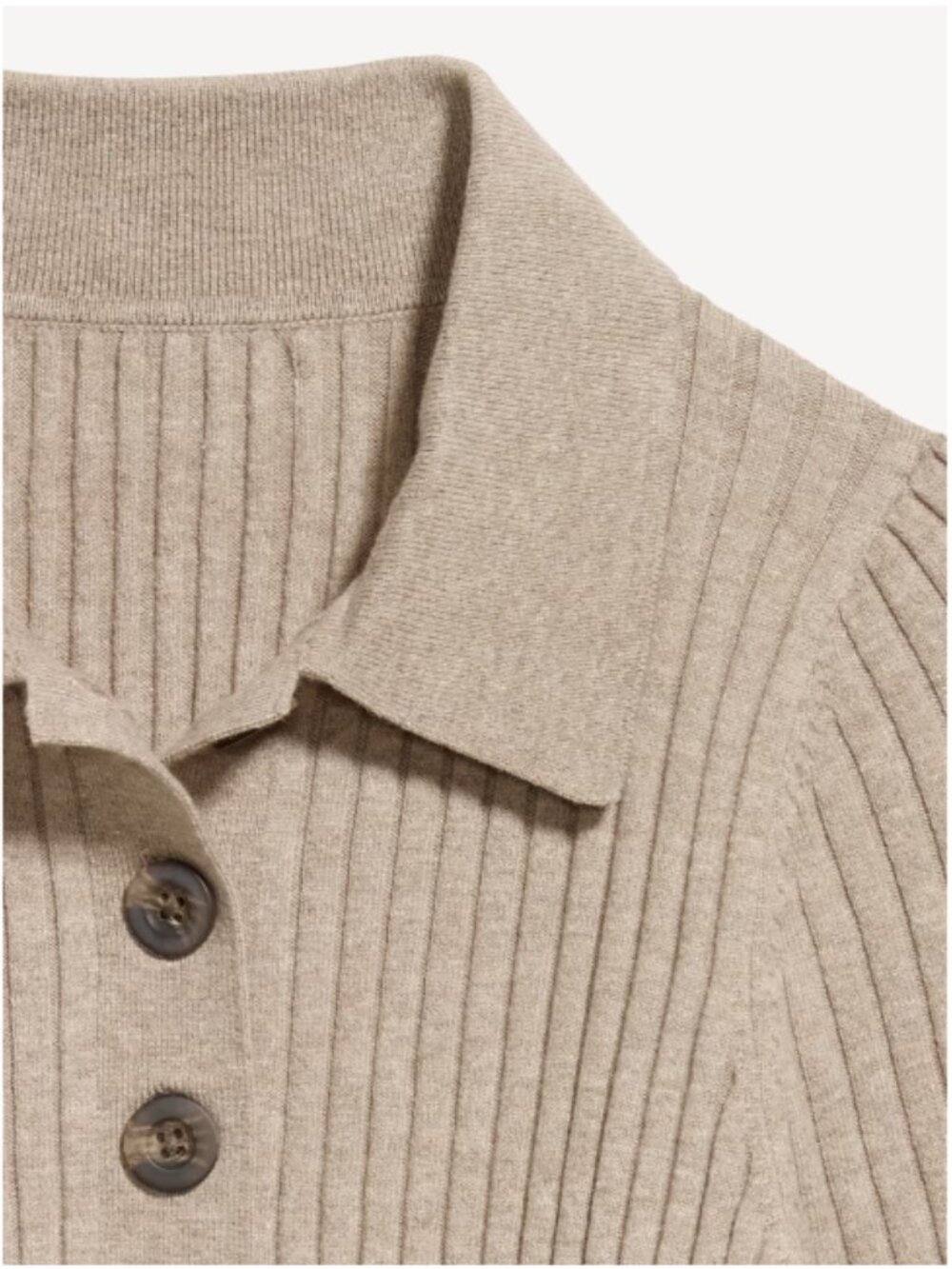 Short-Sleeve Ribbed Polo - Picture 3 of 3